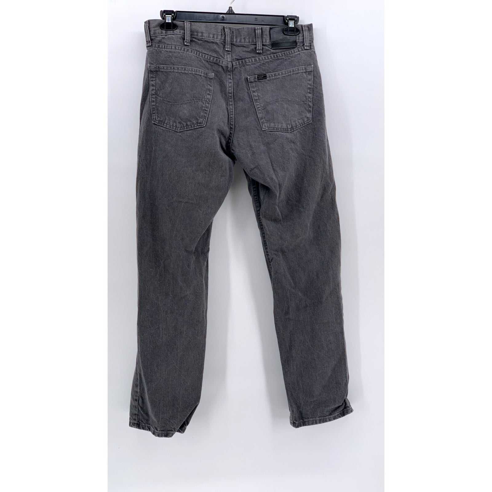 LEE Men’s Gray Denim Regular-Fit Straight-Leg Jeans SZ 34x32