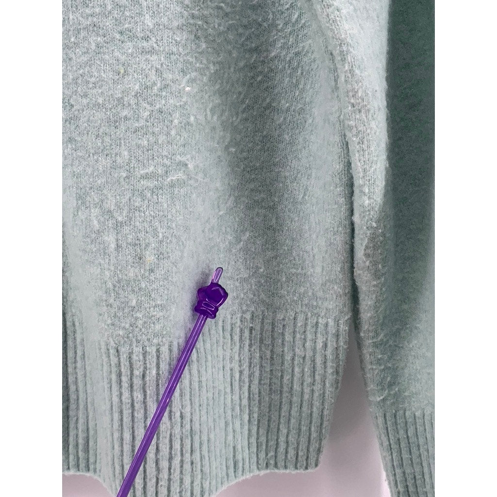 LUNA & SOL Women's Light Blue Crewneck Knit Sweater SZ S
