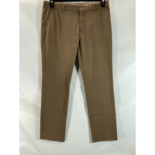MR TURK By Tina Turk Men's Brown Cotton-Blend Flat Front Pant SZ 36X32