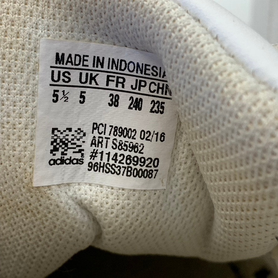 ADIDAS Women's White/Black Pro Model 3-Stripe High-Top Lace-Up Sneakers SZ 5.5