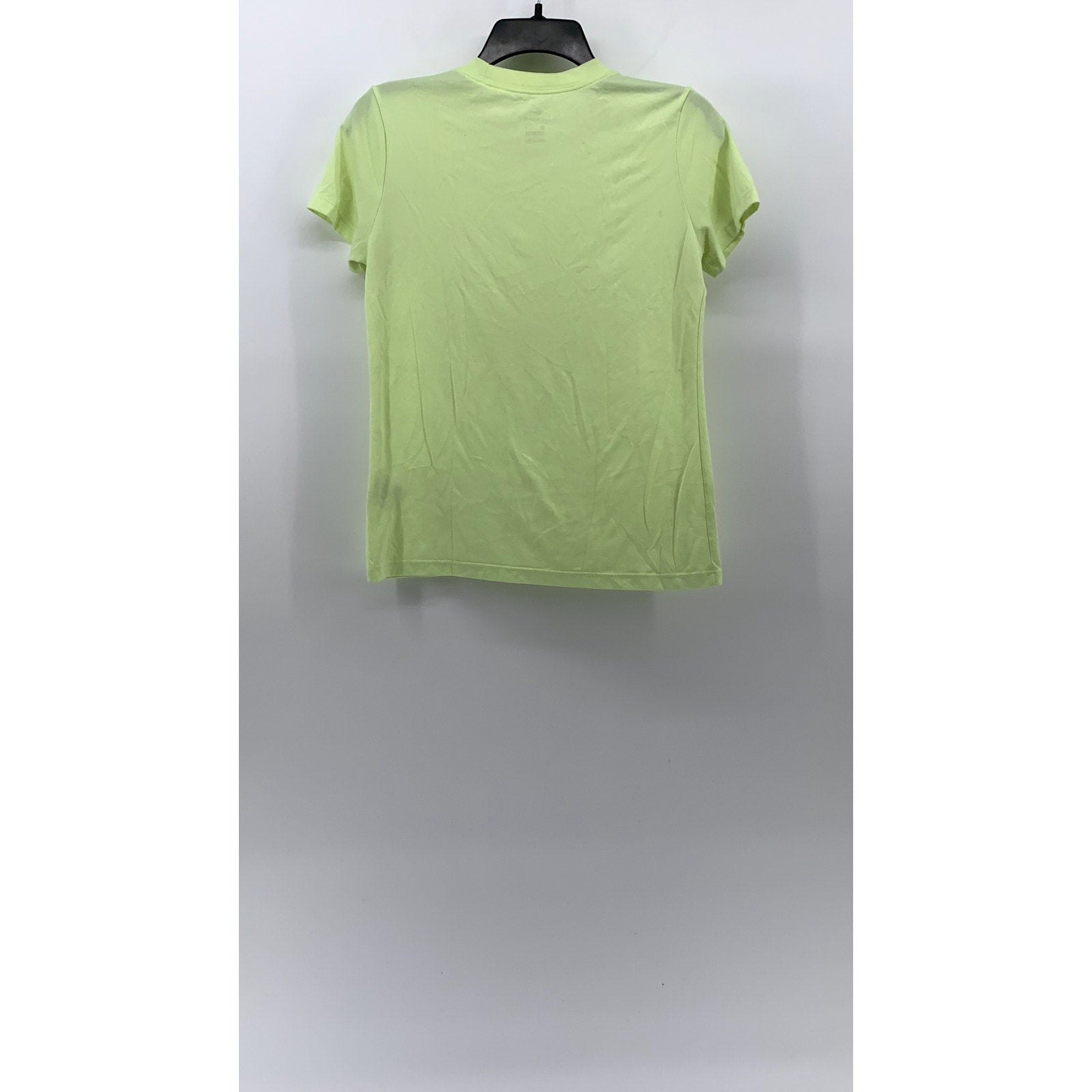 NIKE Women's Lime Green Dri-Fit Crewneck Short Sleeve Active Top SZ S