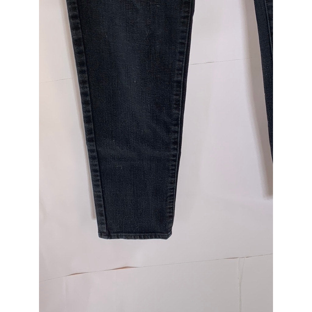 UNIQLO Women's Black Solid Ultra Stretch High-Rise Skinny Tapered Jean SZ 27