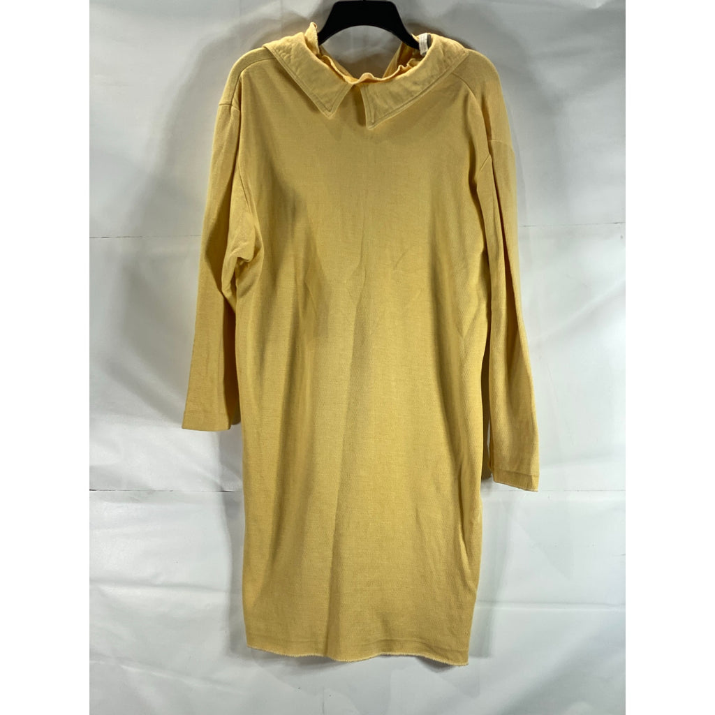 BALLOON PARIS VINTAGE Women's Mustard Collared Long Sleeve Dress SZ 1