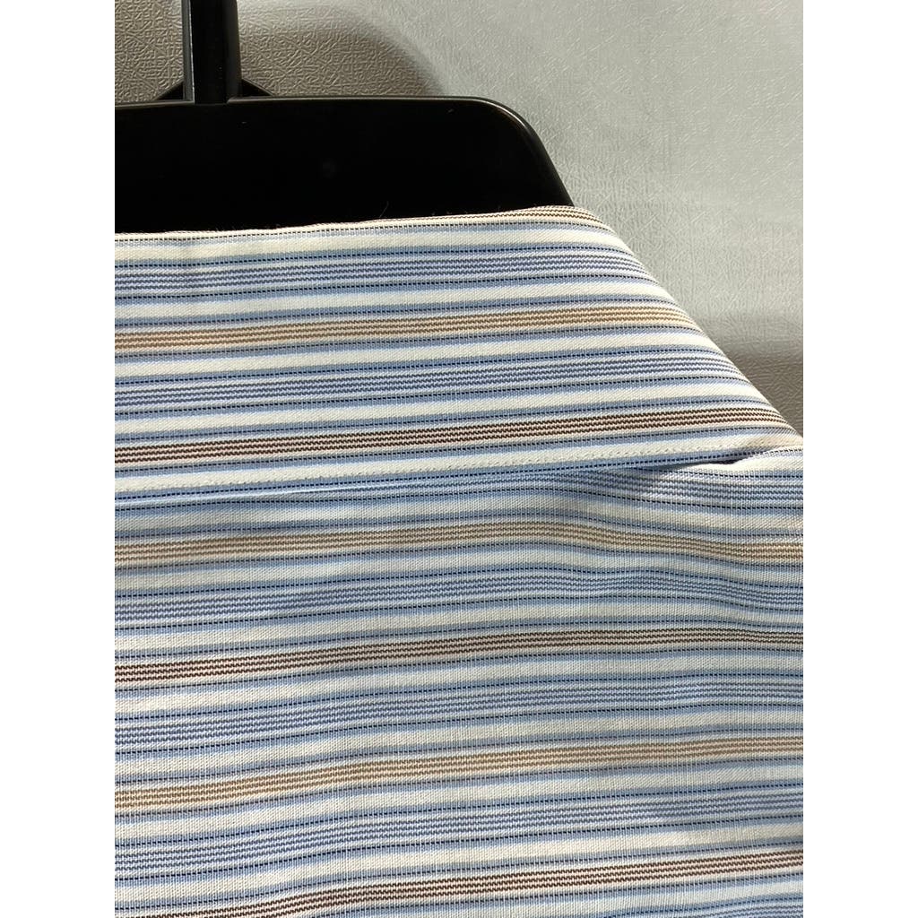 JOSEPH & FEISS INTERNATIONAL Men's Blue Striped Classic-Fit Shirt SZ 16.5 332/33