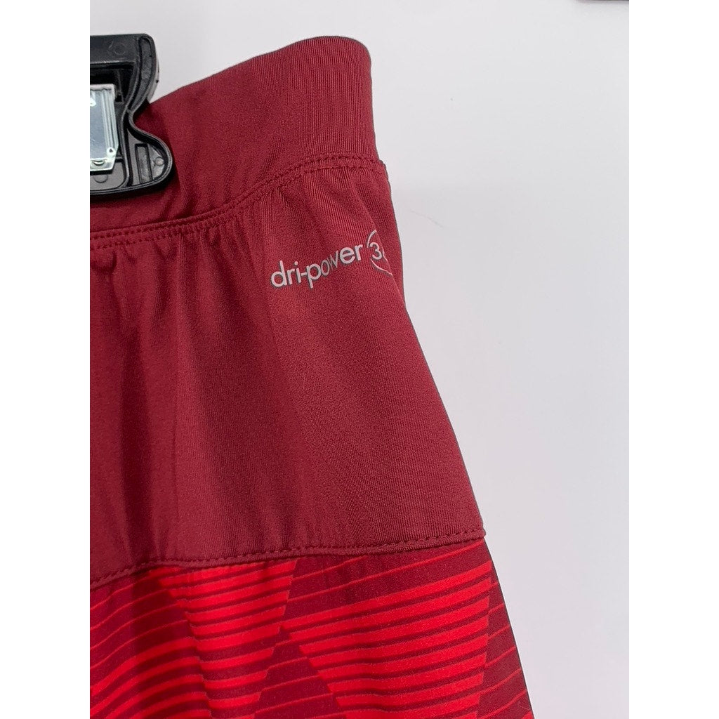 RUSSELL ATHLETIC Men's Red Abstract Print Dri-Power Active Shorts SZ L