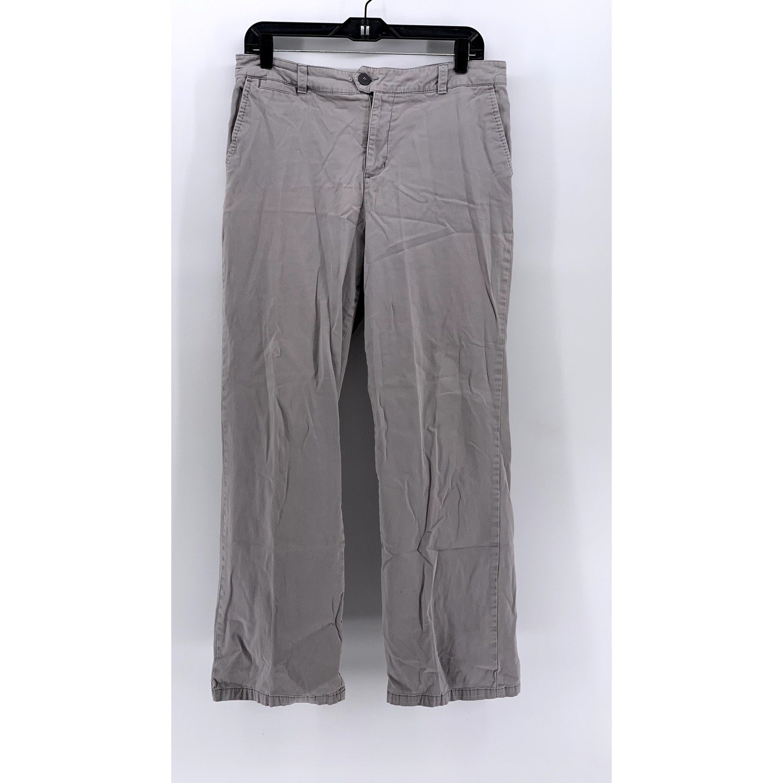 CROFT & BARROW Women's Gray Classic-Fit Straight-Leg Pants SZ 10