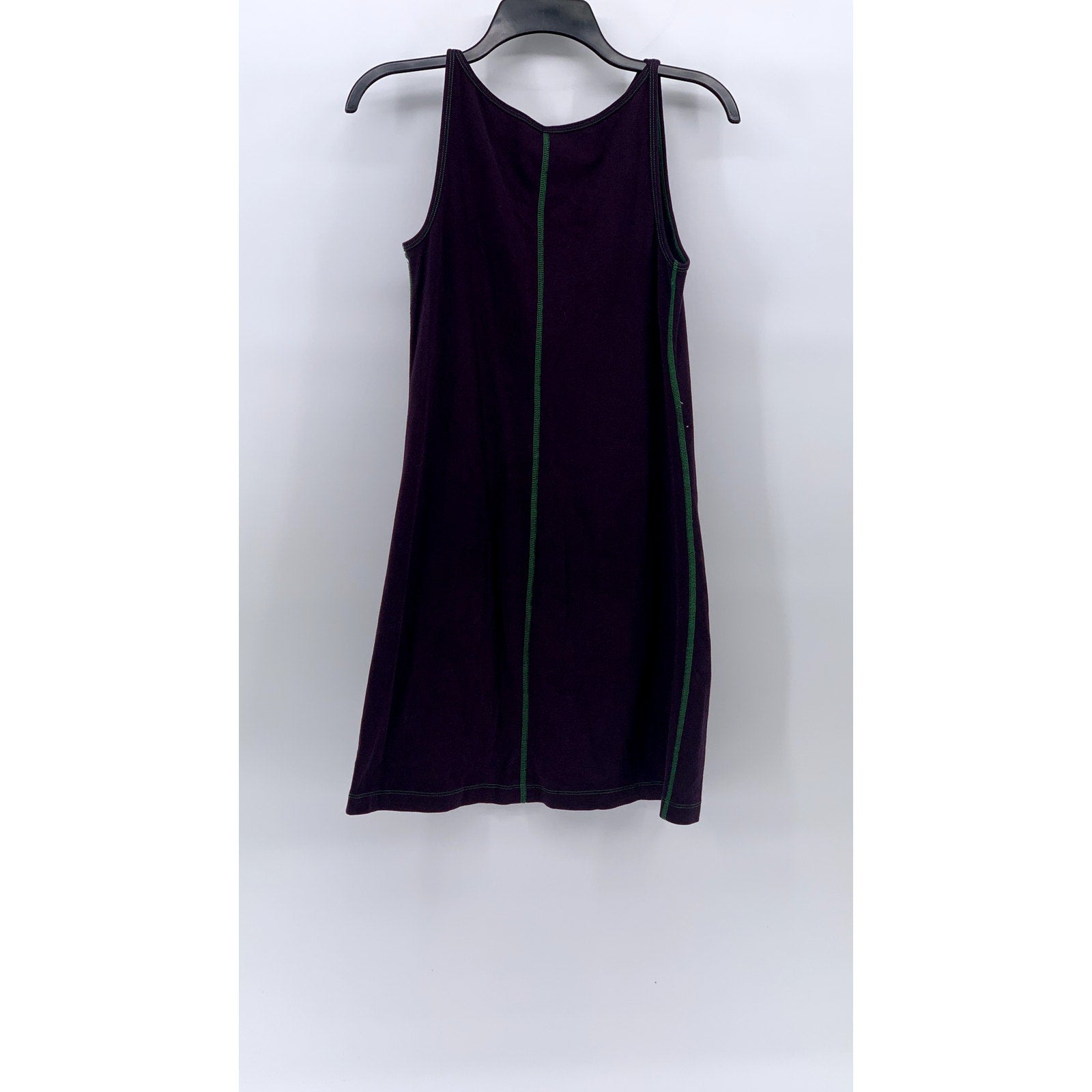 AJ ANDREA JOVINE Women's Purple-Green Scoop-Neck Knit A-Line Knee Dress SZ S
