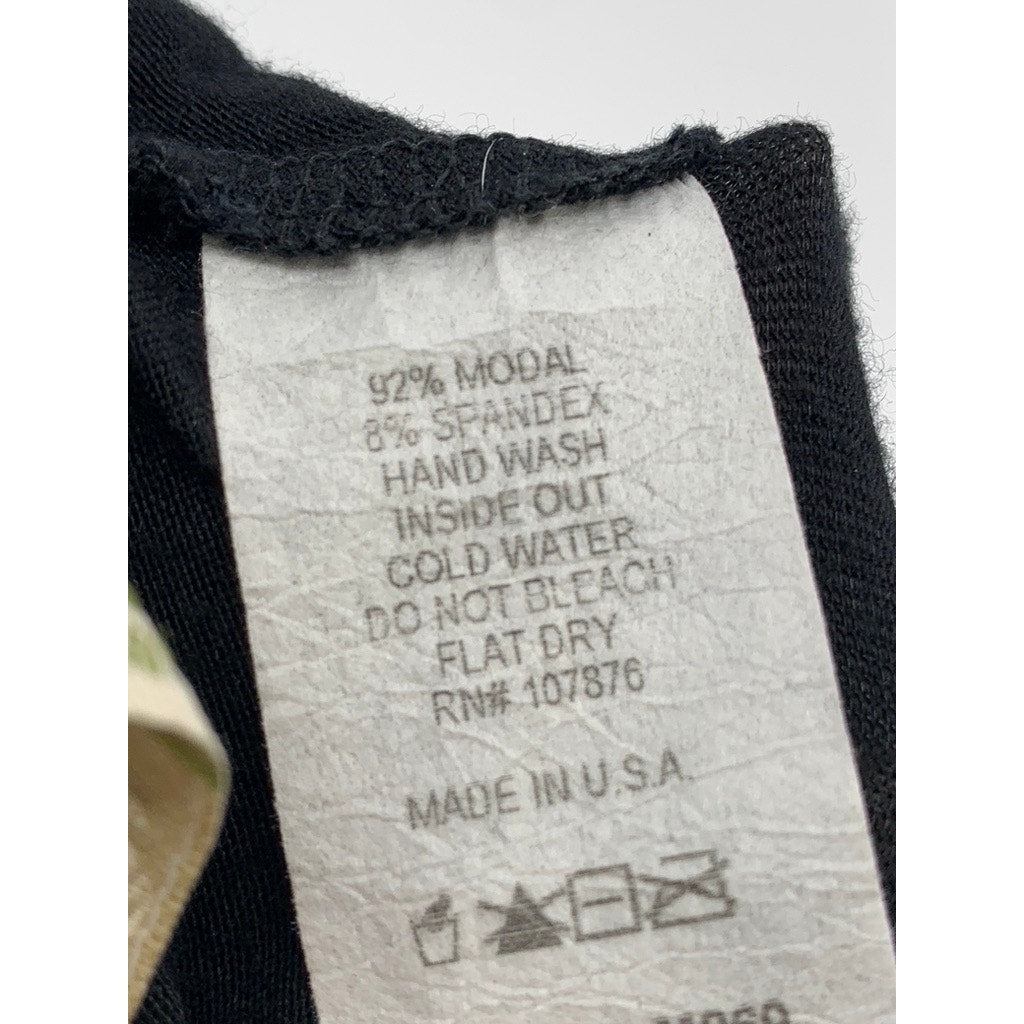 COMFY USA Women's Black Mid-Rise Zipper-Hem Ankle Pants SZ L