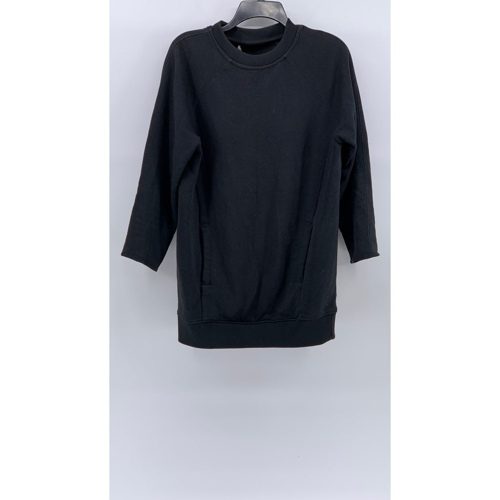 GENUINE PEOPLE Women's Black Crewneck Long Sleeve Mini Sweater Dress SZ M