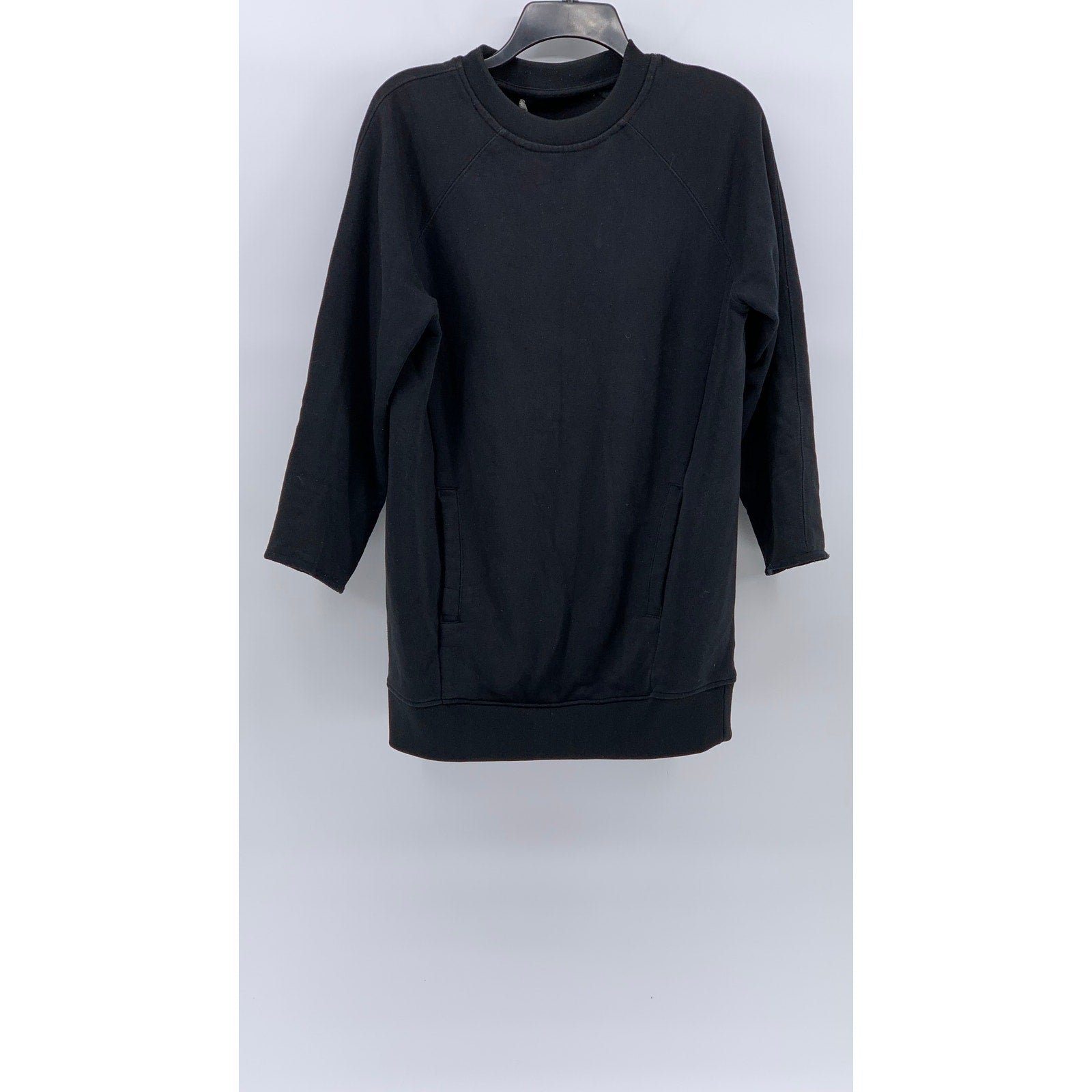 GENUINE PEOPLE Women's Black Crewneck Long Sleeve Mini Sweater Dress SZ M