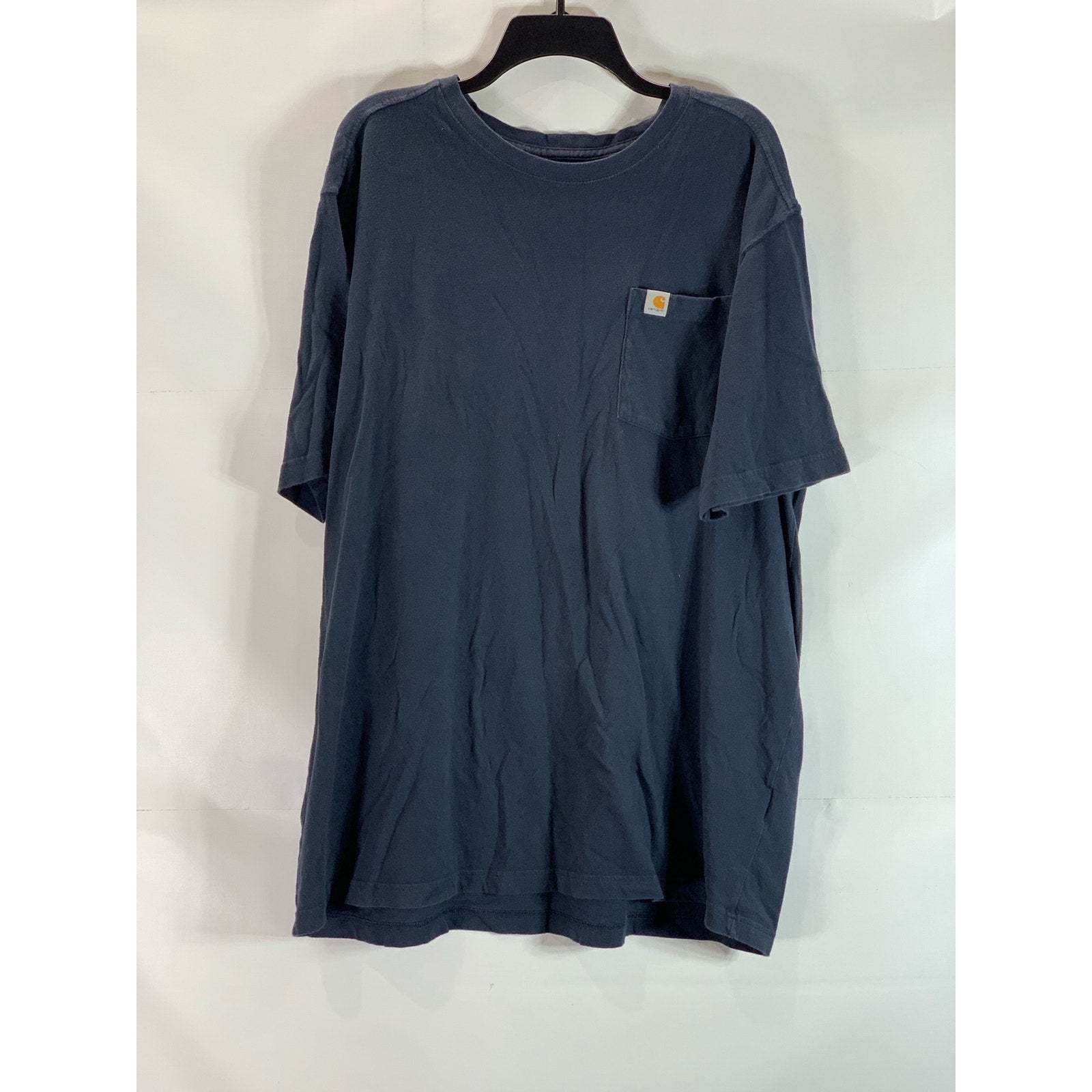 CRARHARTT Men's Tall Navy Crewneck Patch Pocket Relaxed-Fit T-Shirt SZ XL/T