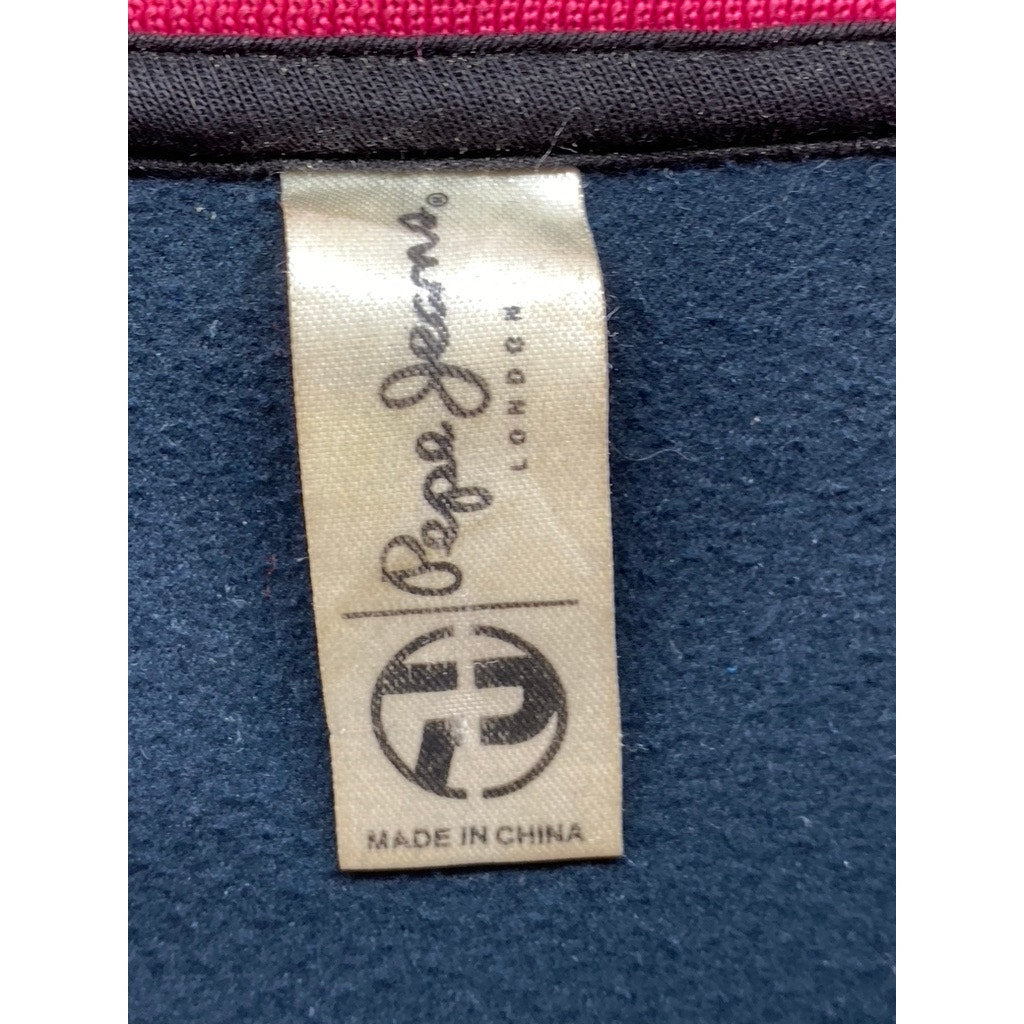 PEPE JEANS Women’s Vintage Black-Beige Hundstooth Double Zip Up Jacket SZ S