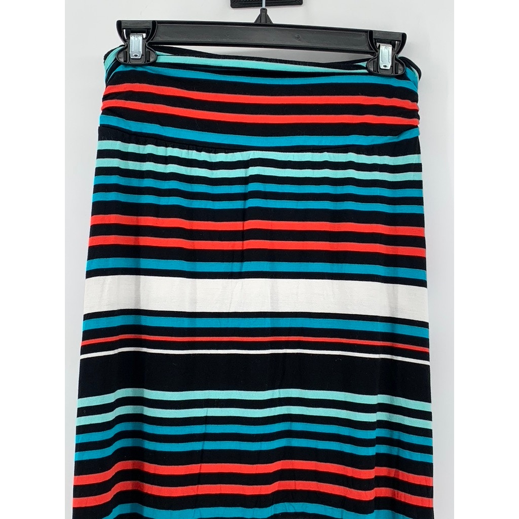 MERONA Women's Multicolor Striped A-Line Maxi Skirt SZ M