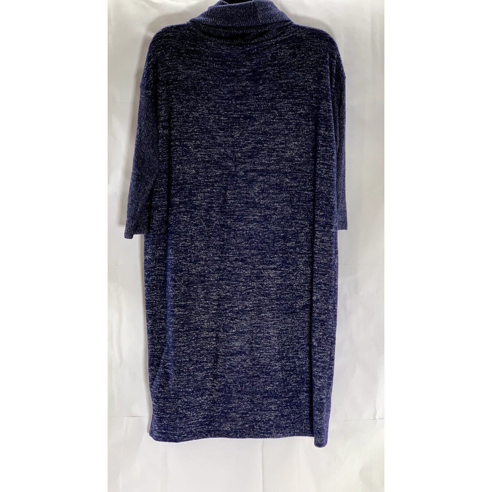 GAP Women's Navy Marl Softspun Cowl-Neck Long Sleeve Knit Sweater Dress SZ S