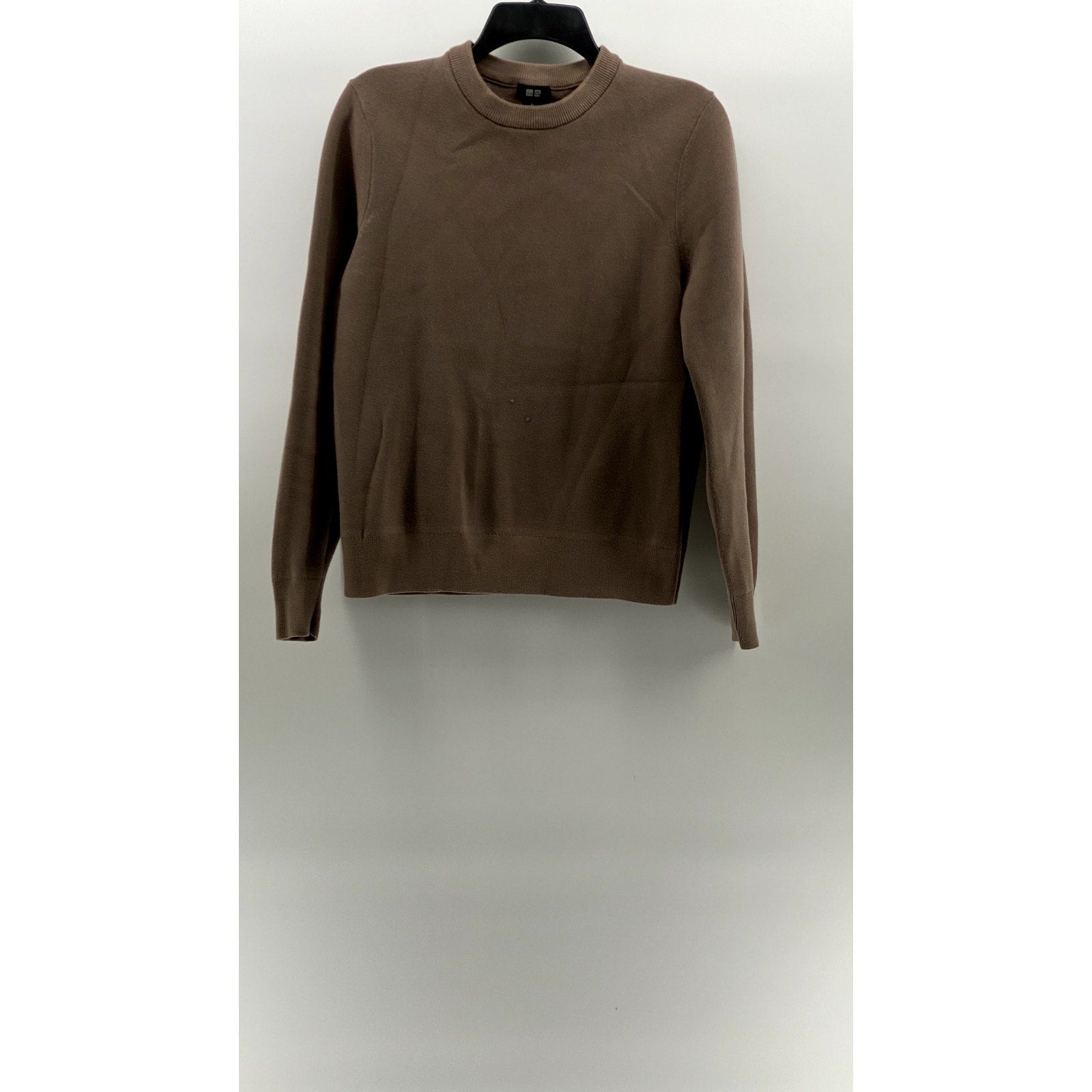UNIQLO Men's Light Brown Crewneck Long Sleeve Pullover Knit Sweater SZ XS