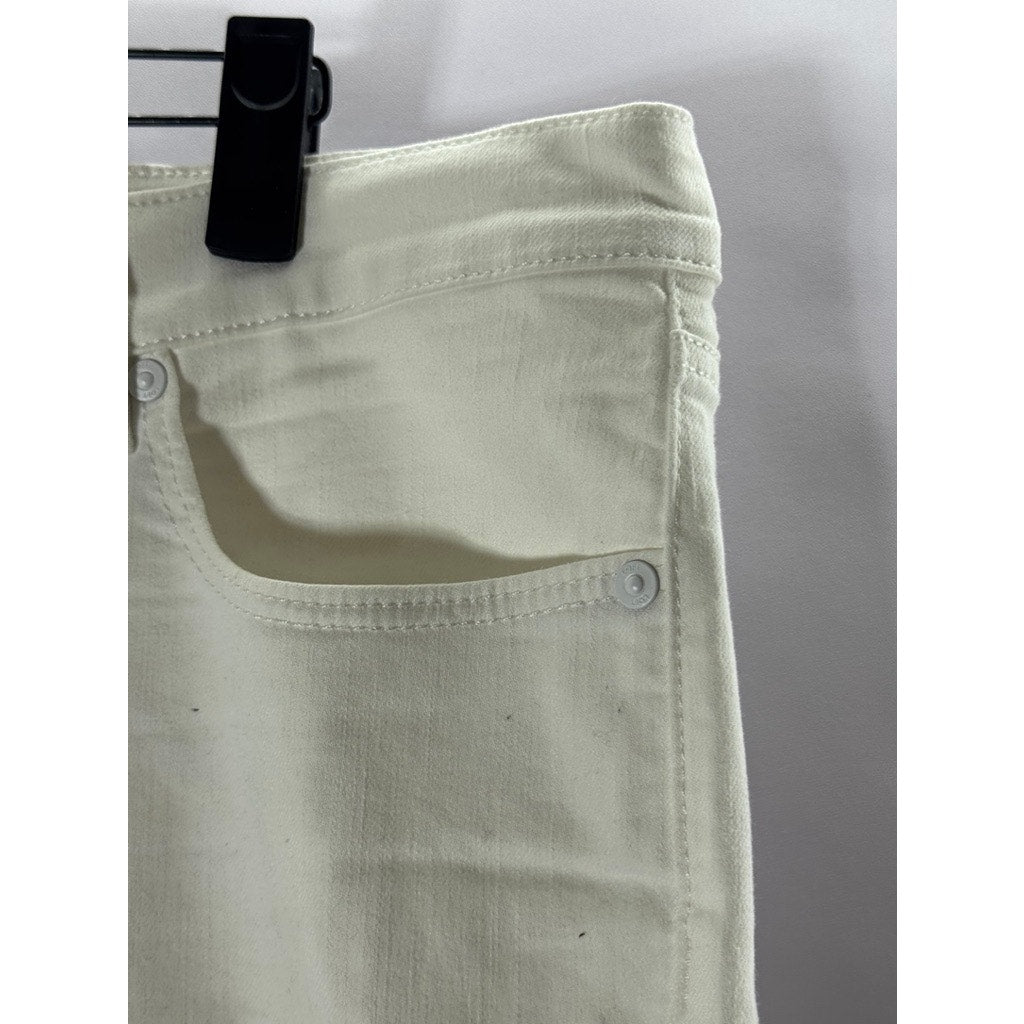 LOFT Women's White The Skinny Modern Denim Five-Pocket Jeans SZ 31