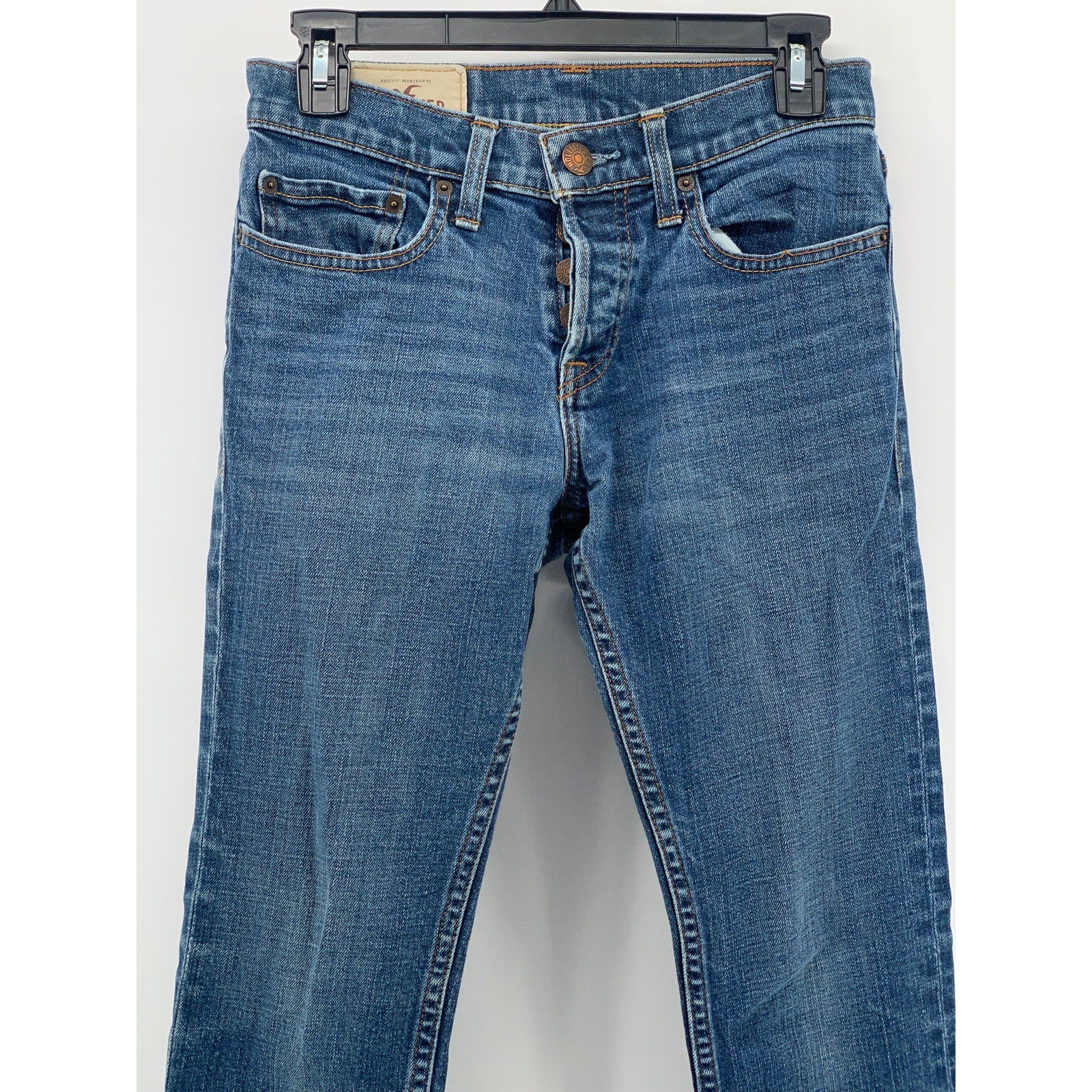 HOLLISTER Men's Blue Denim Slim-Leg Regular-Fit Five-Pocket Jeans SZ 29X30