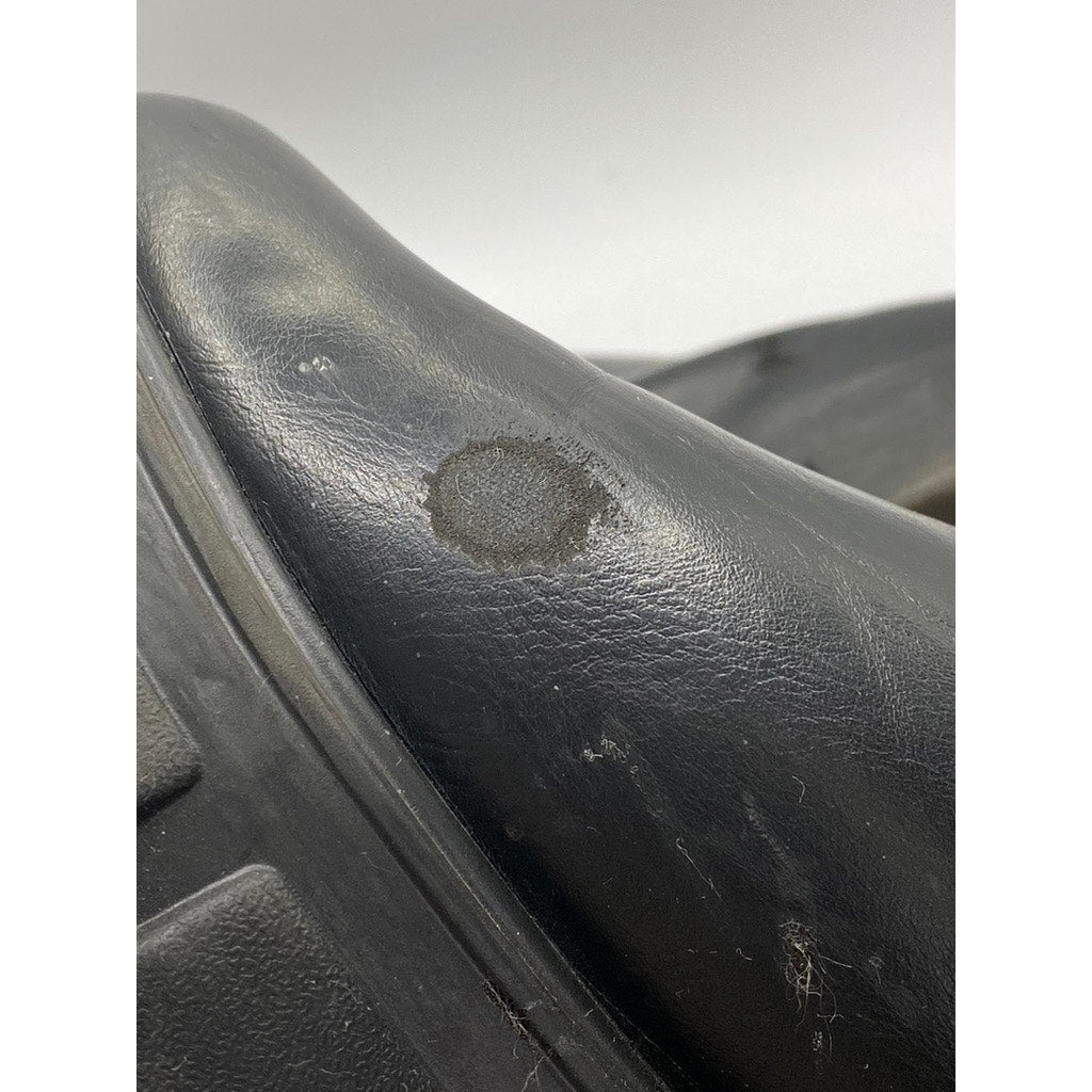 ASOS Women's Black Faux-Leather Lug-Sole Round-Toe Chelsea Ankle Boots SZ 6