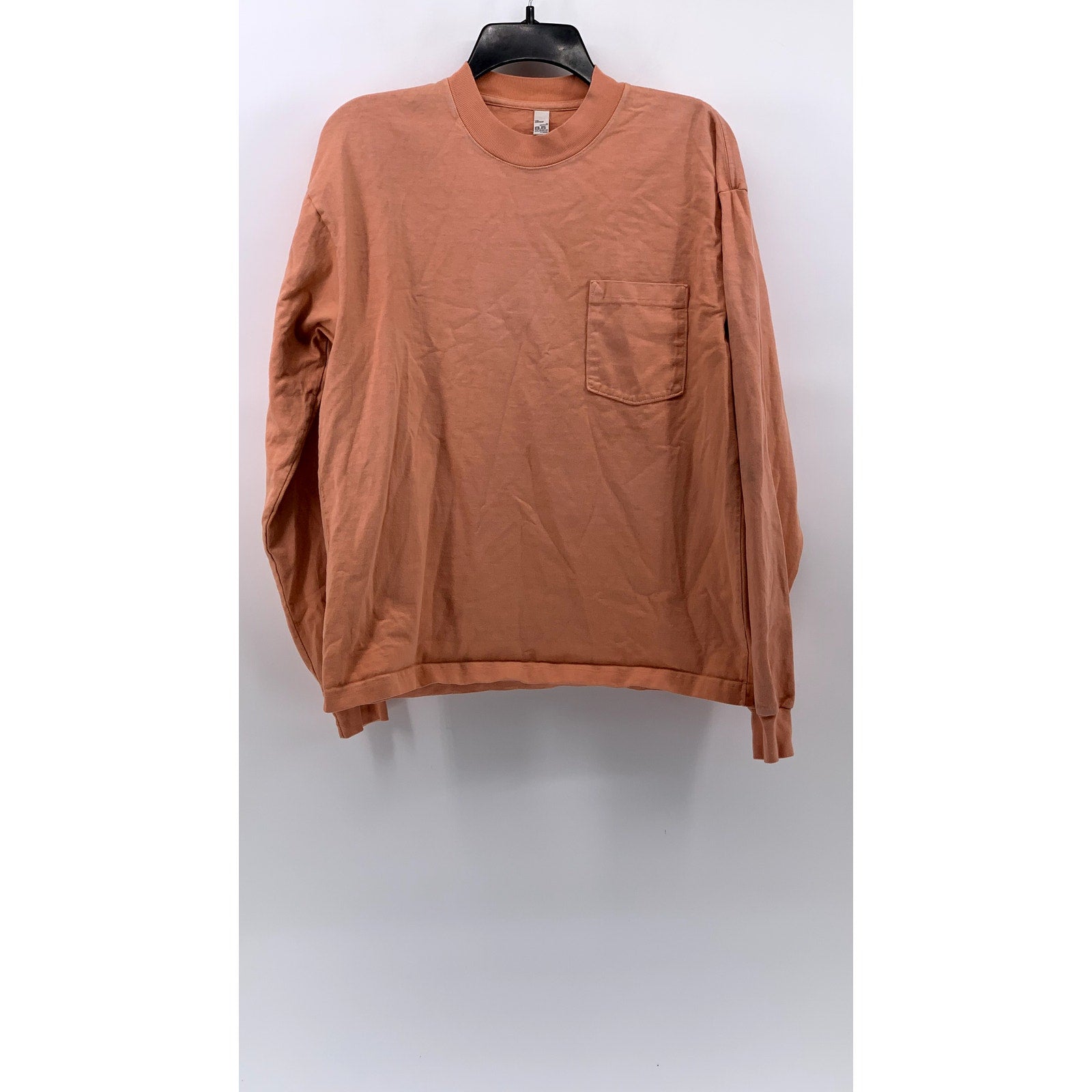 LOS ANGELES APPAREL Men's Peach Crewneck Long Sleeve T-Shirt SZ M