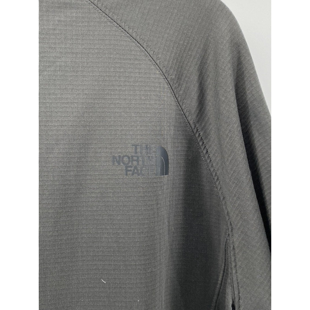 THE NORTH FACE Men’s Charcoal Gray Half-Zip Textured Pullover Sweater SZ L
