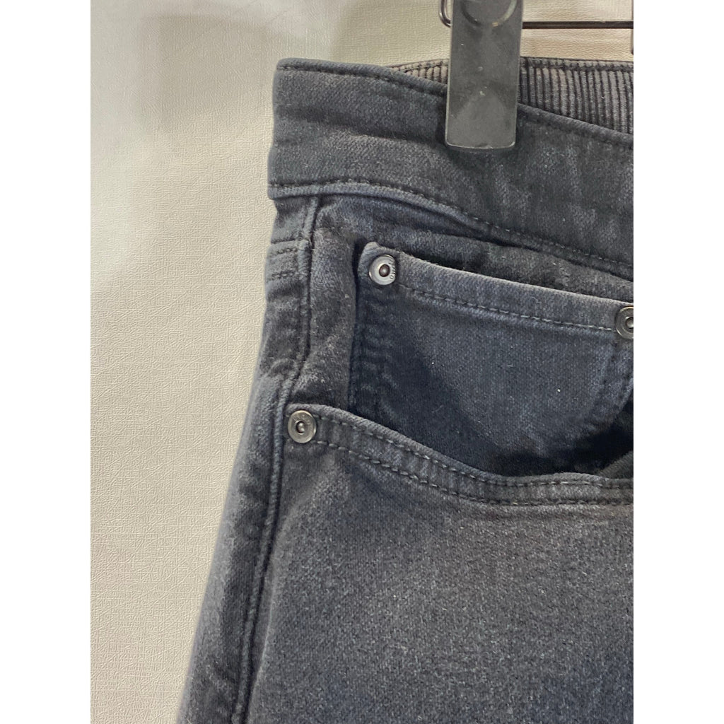 UNIQLO Men's Black Solid Slim-Fit Tapered Leg Mid-Rise Five-Pocket Ezy Jean SZ M