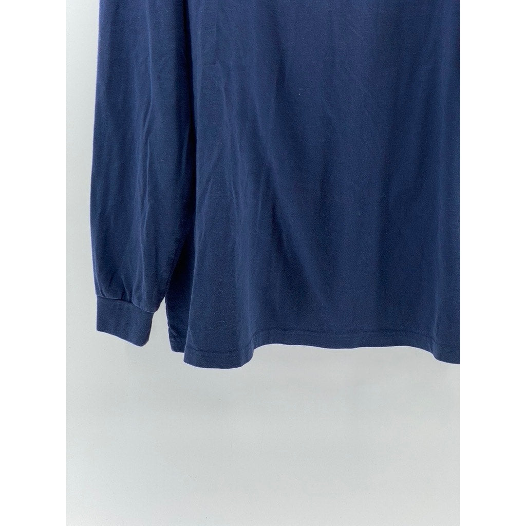 PATAGONIA Men's Navy Logo Crewneck Regular-Fit Casual Responsibili-Tee SZ XL