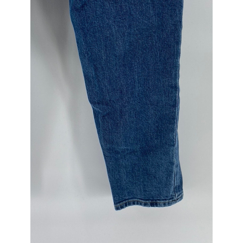 EVERLANE Women's Dark Blue High-Rise Straight-Leg The Original Cheeky Jean SZ 28