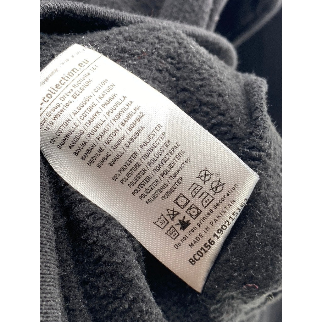 LES FANTOMES Men's Black Embroidered Man Crewneck Long Sleeve Sweatshirt SZ M