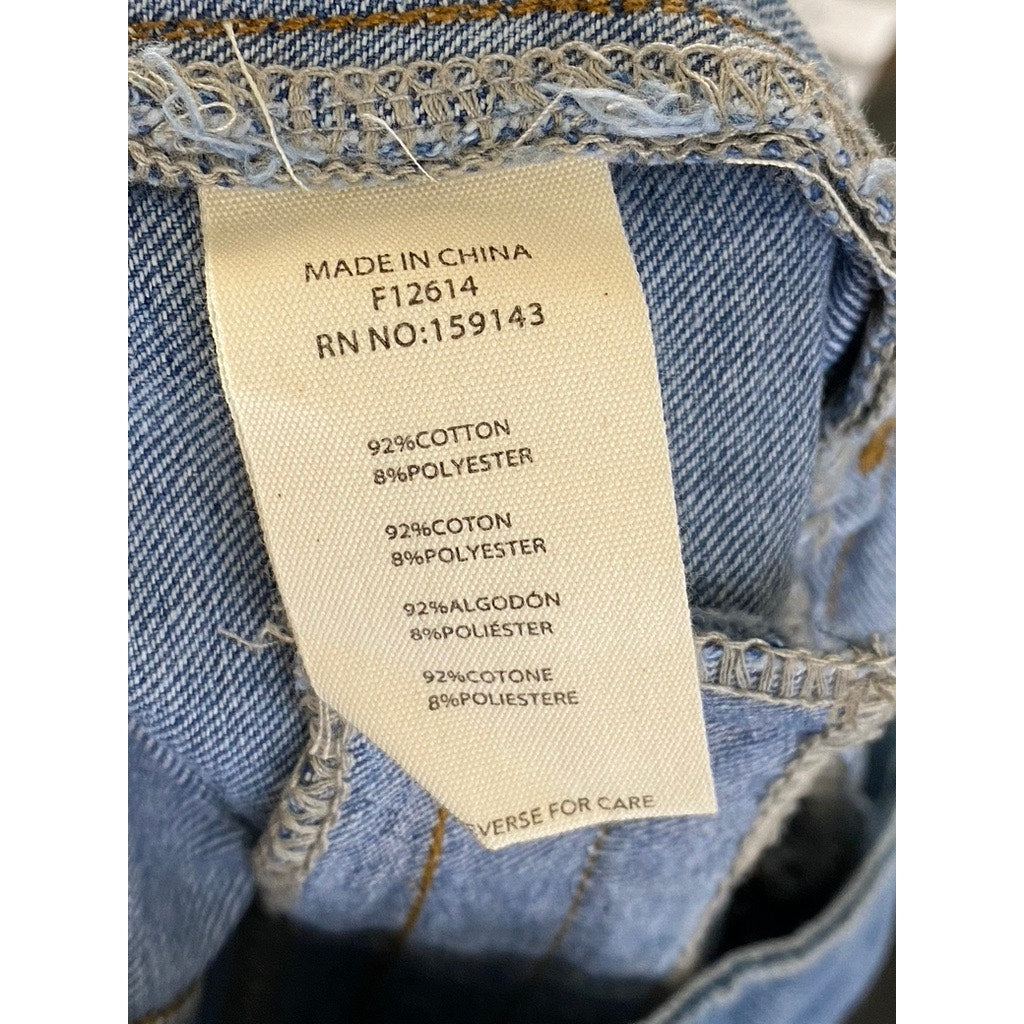 FRNCH Women's Blue Denim Tiffany Round-Hem Large Pocket Shorts SZ XS