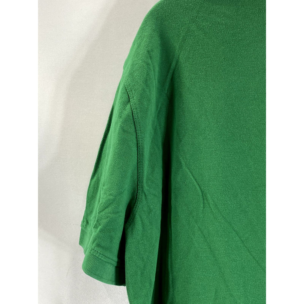 BANANA REPUBLIC Men's Green Malachit Organic Cotton Pique Short Sleeve Polo SZ L