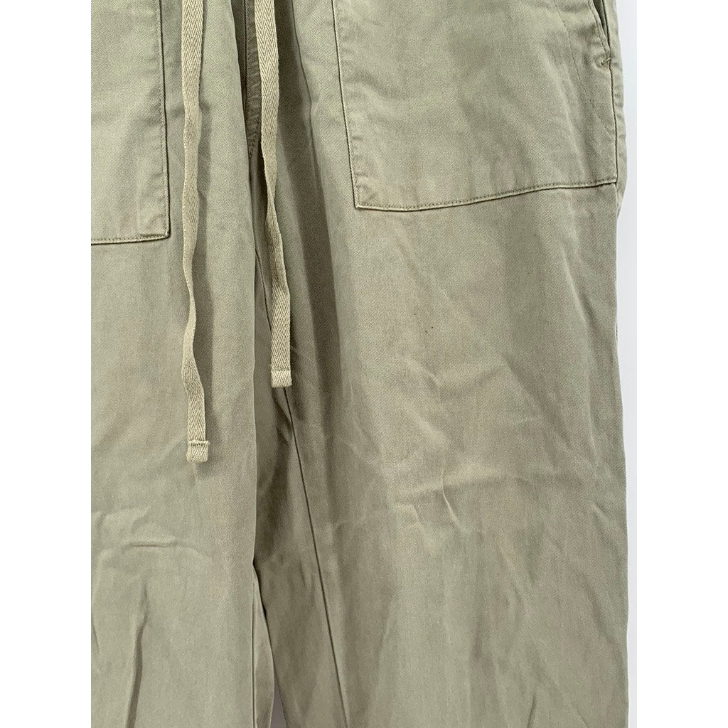 BUFFALO DAVID BITTON Women's Olive Green Drawstring Casual Joggers SZ S