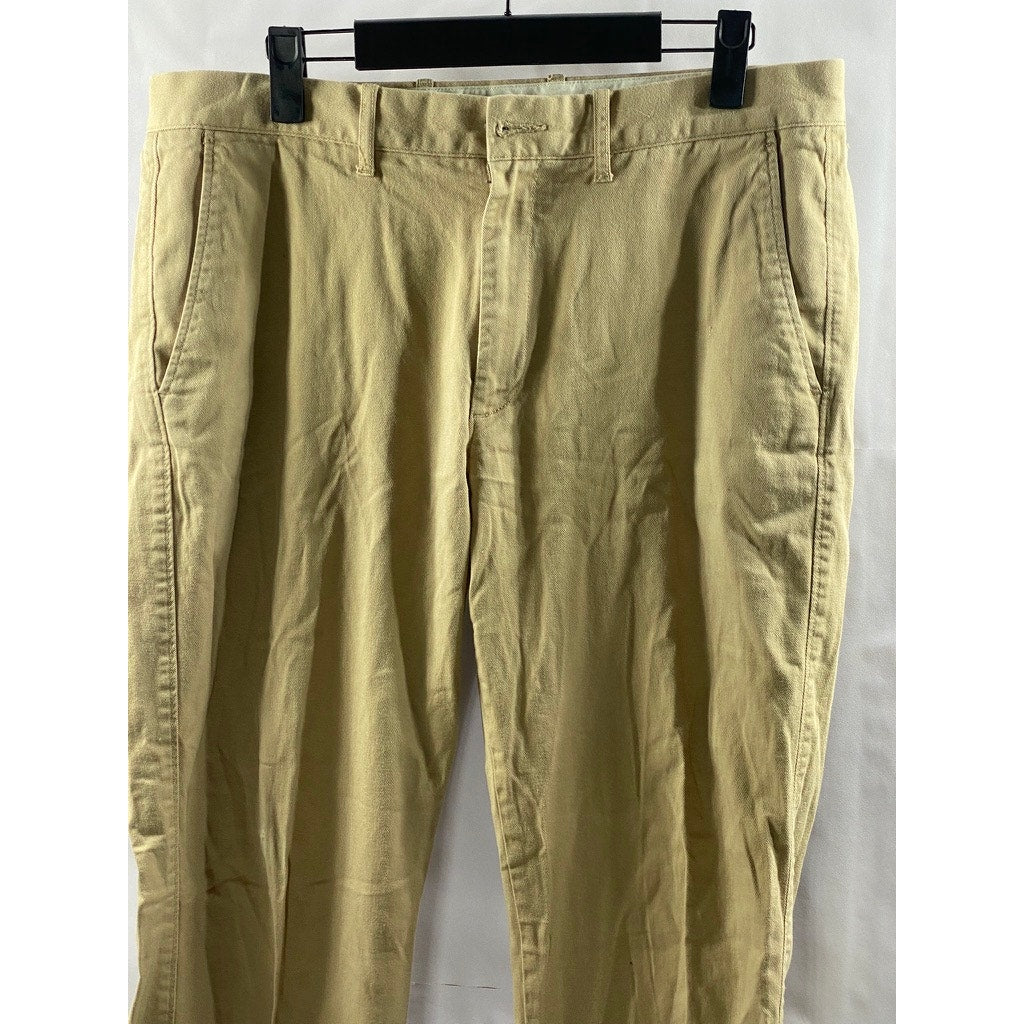 J.CREW Men's Tan Straight-Fit Flex Four-Pocket Chino Pant SZ 32X32