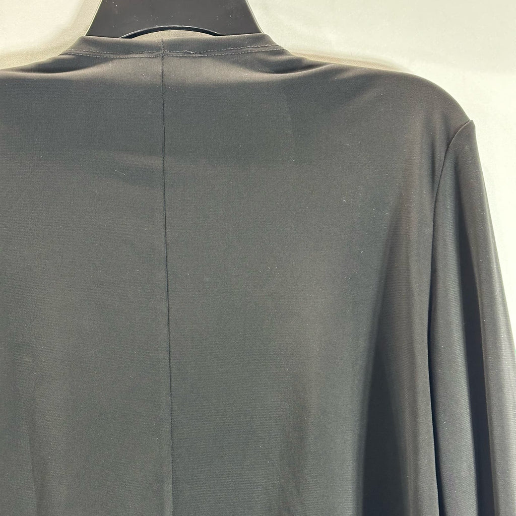 CARMEN CARMEN MARC VALVO Women's Black Solid Open-Front Long Sleeve Cardigan SZL