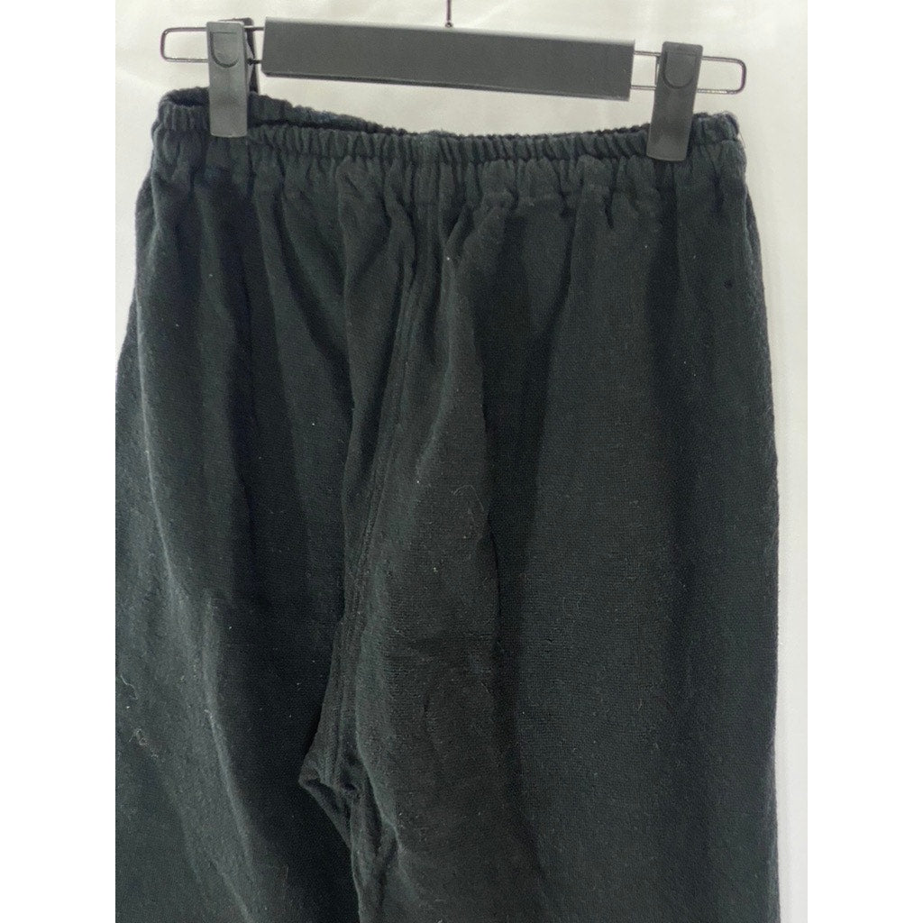 UNBRANDED Women's Black Solid Relaxed-Fit Elastic Waist Pull-On Sweatpants SZ M