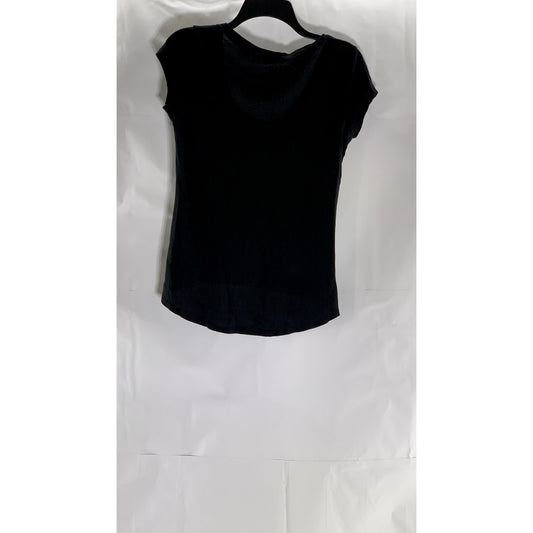 OLD NAVY Women's Black Jack Premium Scoop-Neck Short Sleeve Top SZ XS
