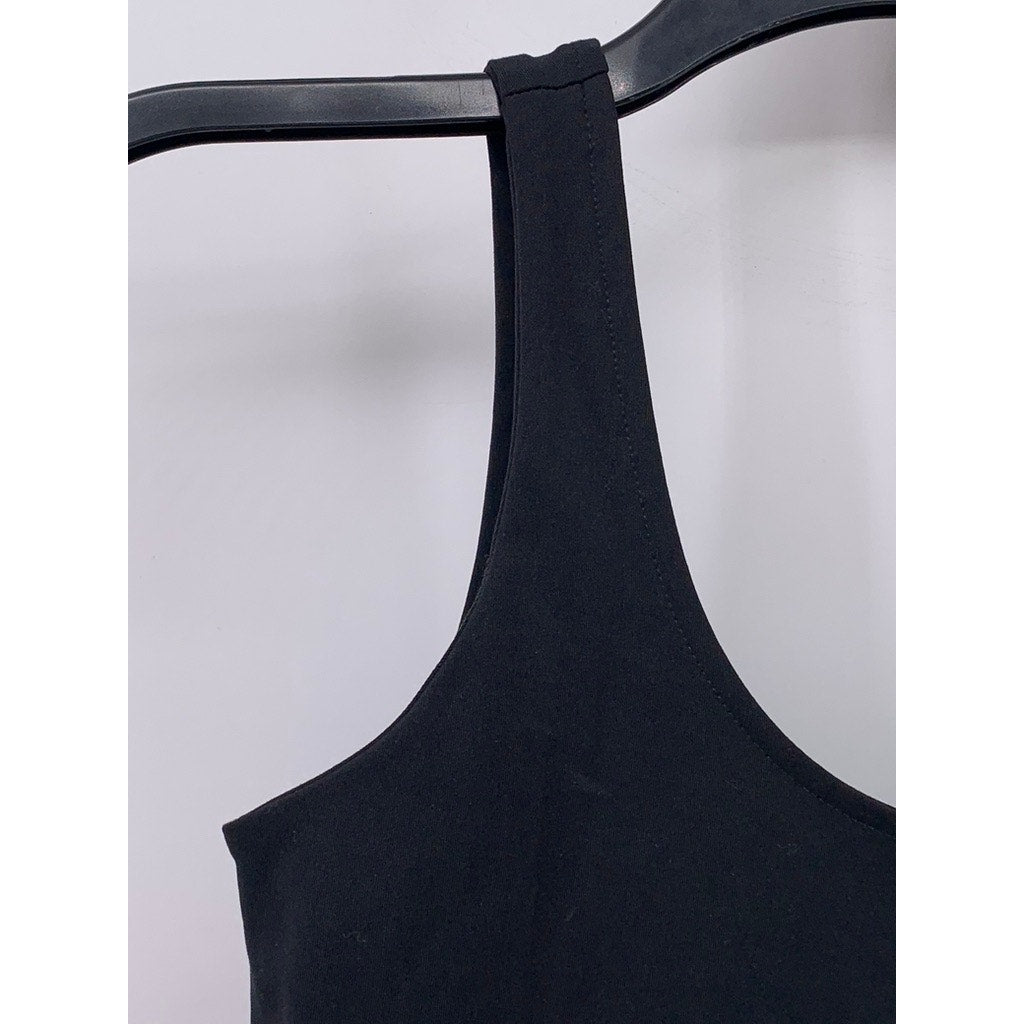 GIRLFRIEND COLLECTIVE Women's Black Scoop-Neck Romper SZ XS