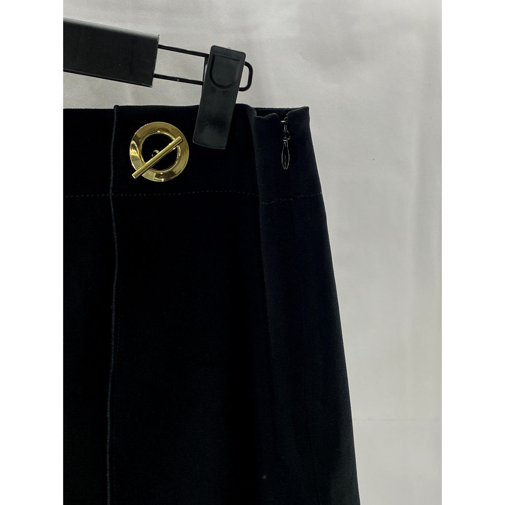 DEREK LAM 10 CROSBY Women's Black Solid Large Grommet-Detail Dress Shorts SZ 4