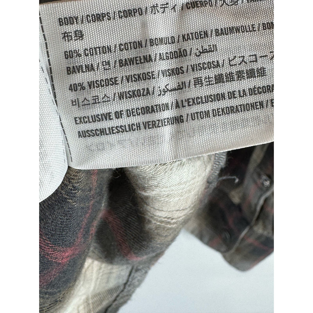 ABERCROMBIIE & FITCH Men's Brown Plaid Button-Up Long Sleeve Shirt SZ L