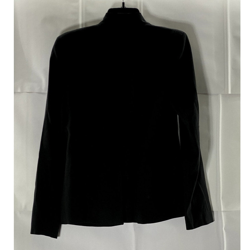 AMANDA WAKELEY Women's Solid Black Hook Closure Blazer SZ 6