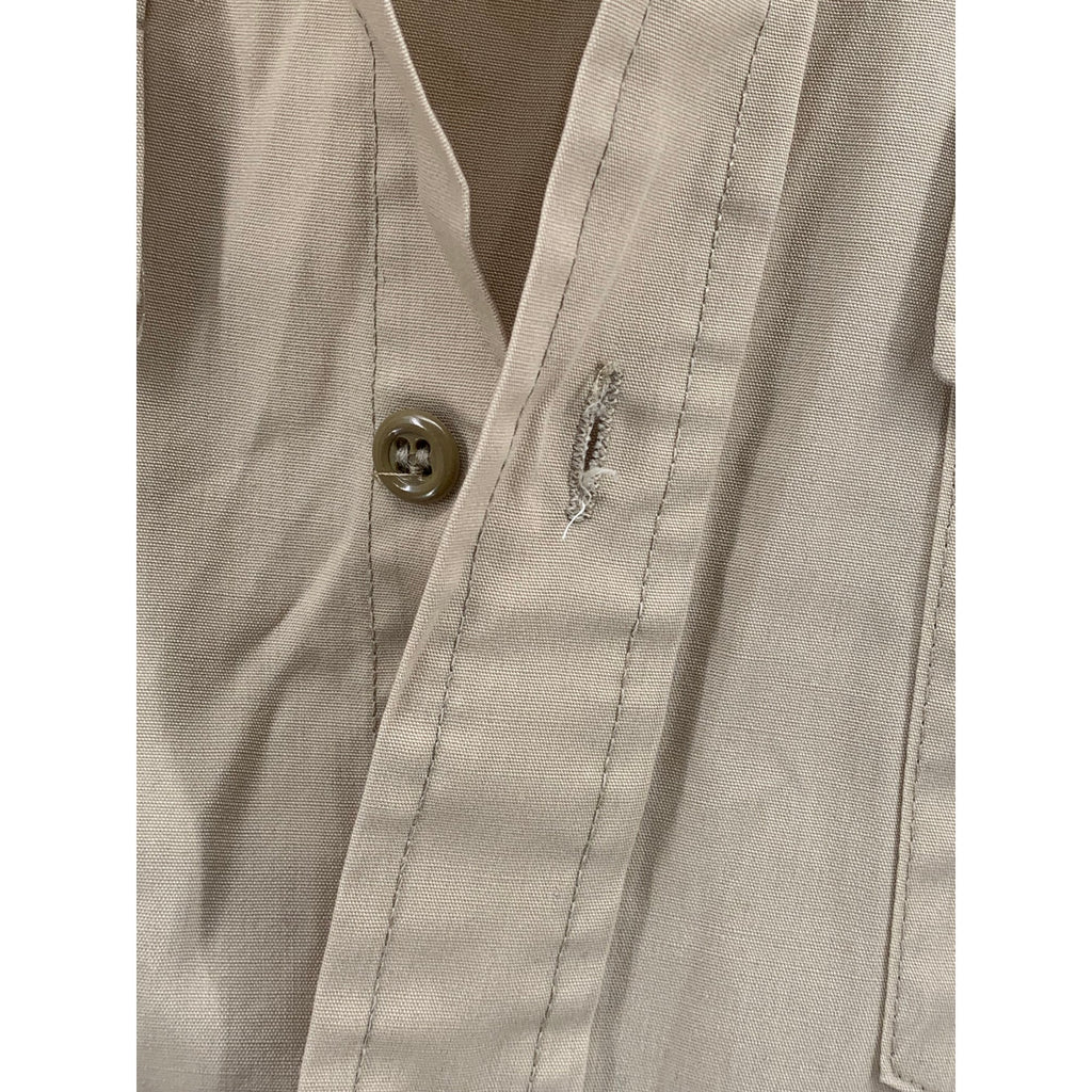 MONTGOMERY WARD Men's Tan Vintage 70's Button-Up Long Sleeve Shirt SZ S