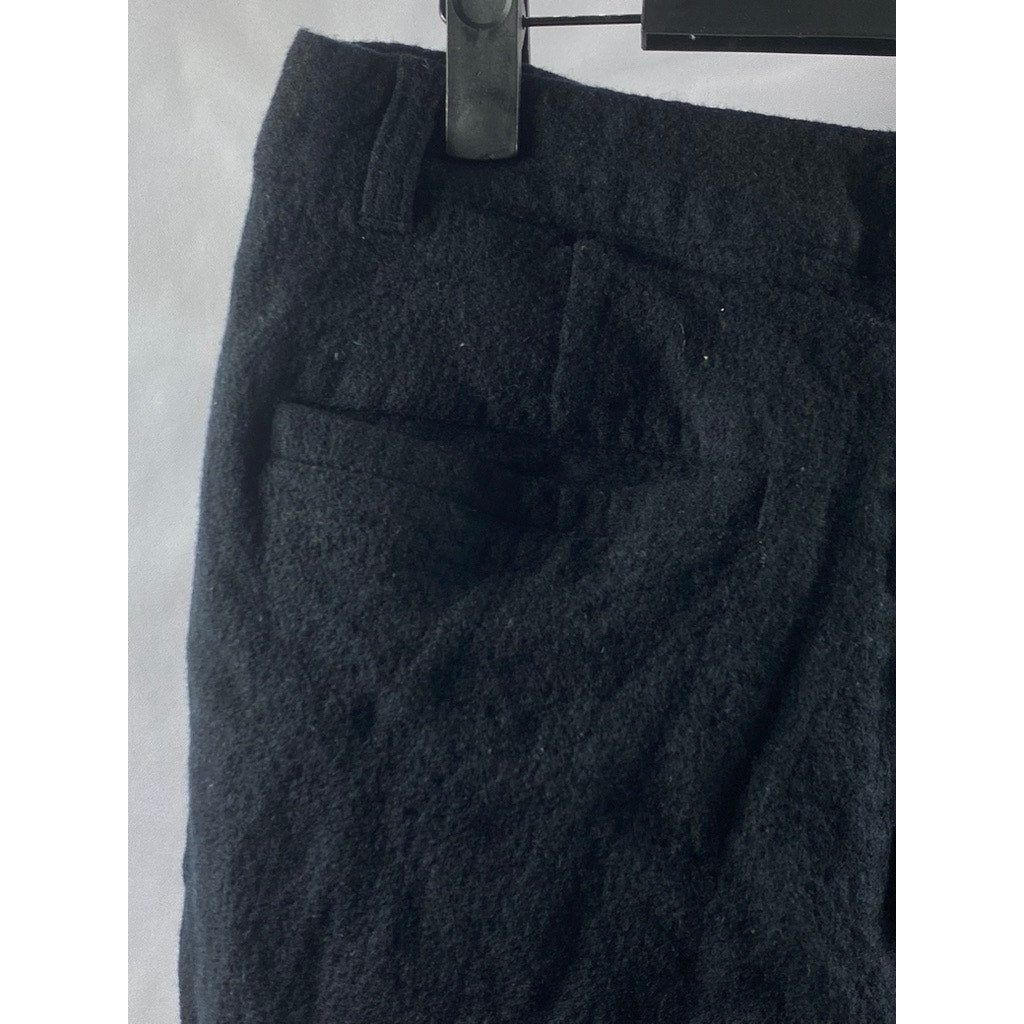 COS Men's Black Solid Wool-Blend Regular-Fit Slim-Leg Pant SZ 30R