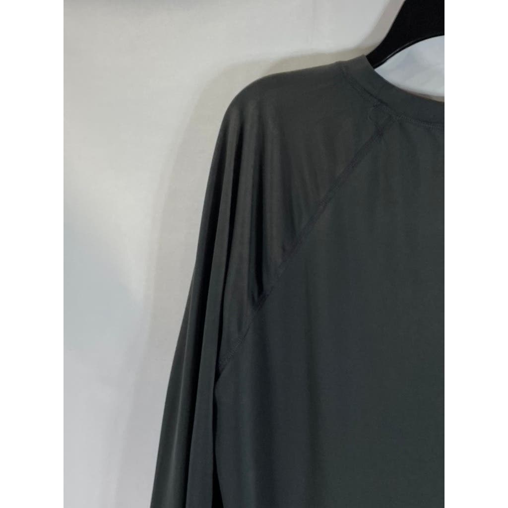 GOODFELLOW & CO Men's Charcoal Crewneck Slim-Fit Long Sleeve T-Shirt SZ M