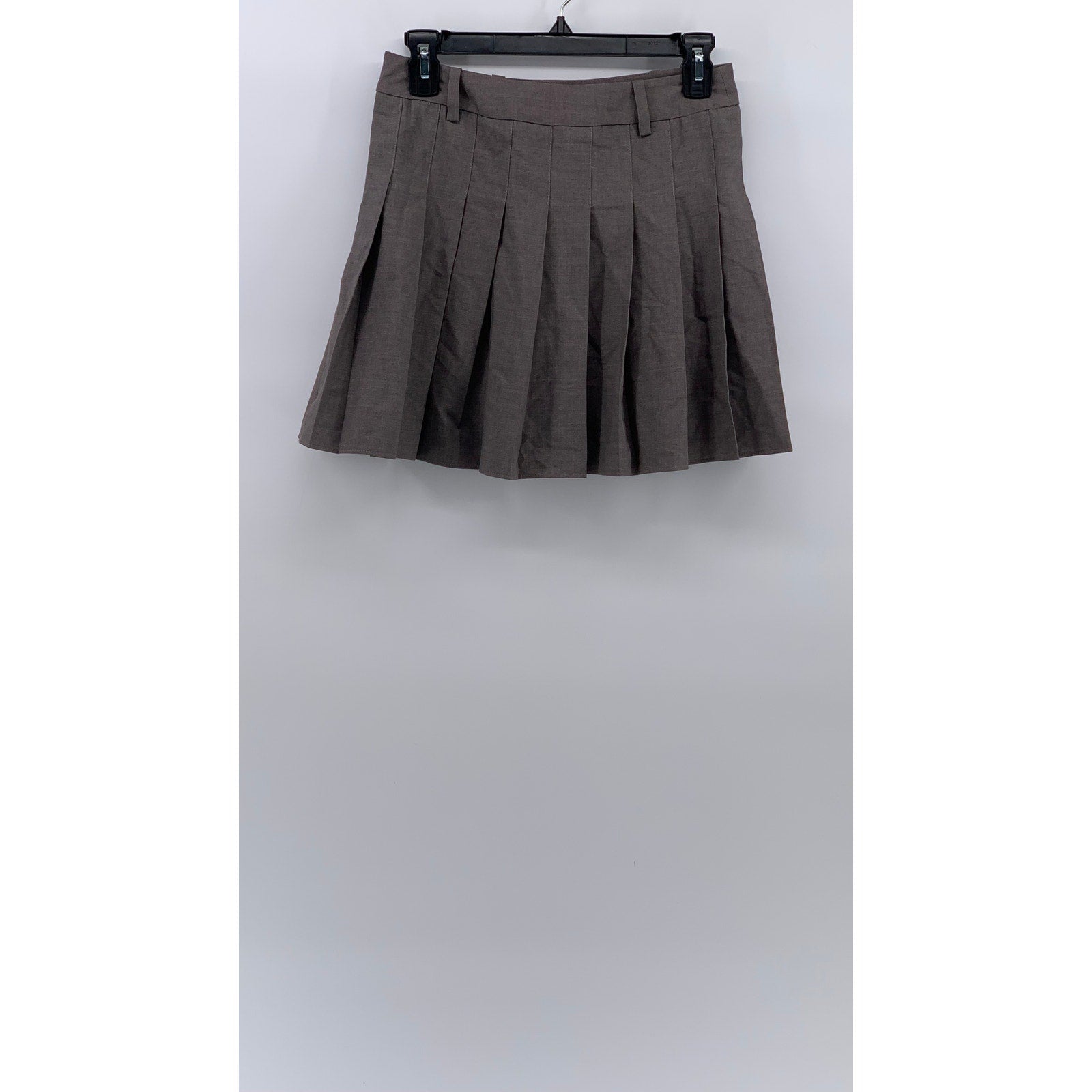 H&M Women's Gray Solid Pleated A-Line Mini Tennis Skirt SZ 4