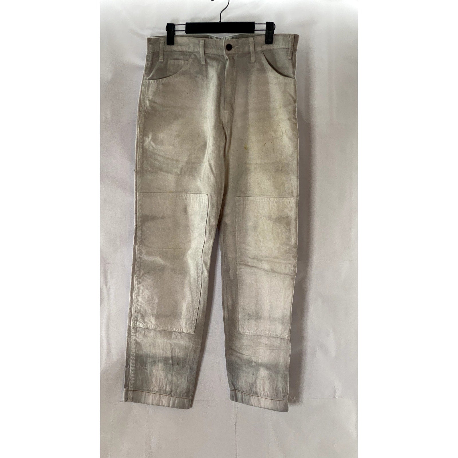 MEN'S Brown Tie-Dye Straight-Leg Denim Five Pocket Jeans SZ 34