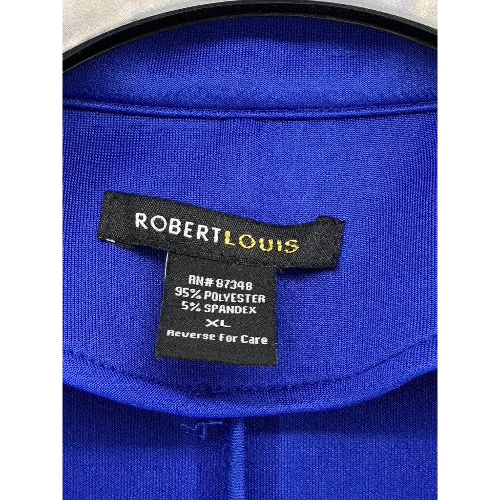 ROBERT LOUIS Women's Dark Blue Single-Button Blazer SZ XL