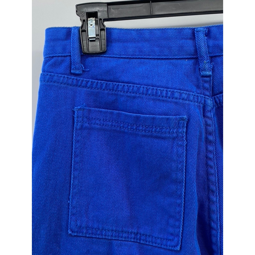 UNBRANDED Women's Royal BLUE Y2K Baggy Straight-Leg High-Rise Cargo Pants SZ 29