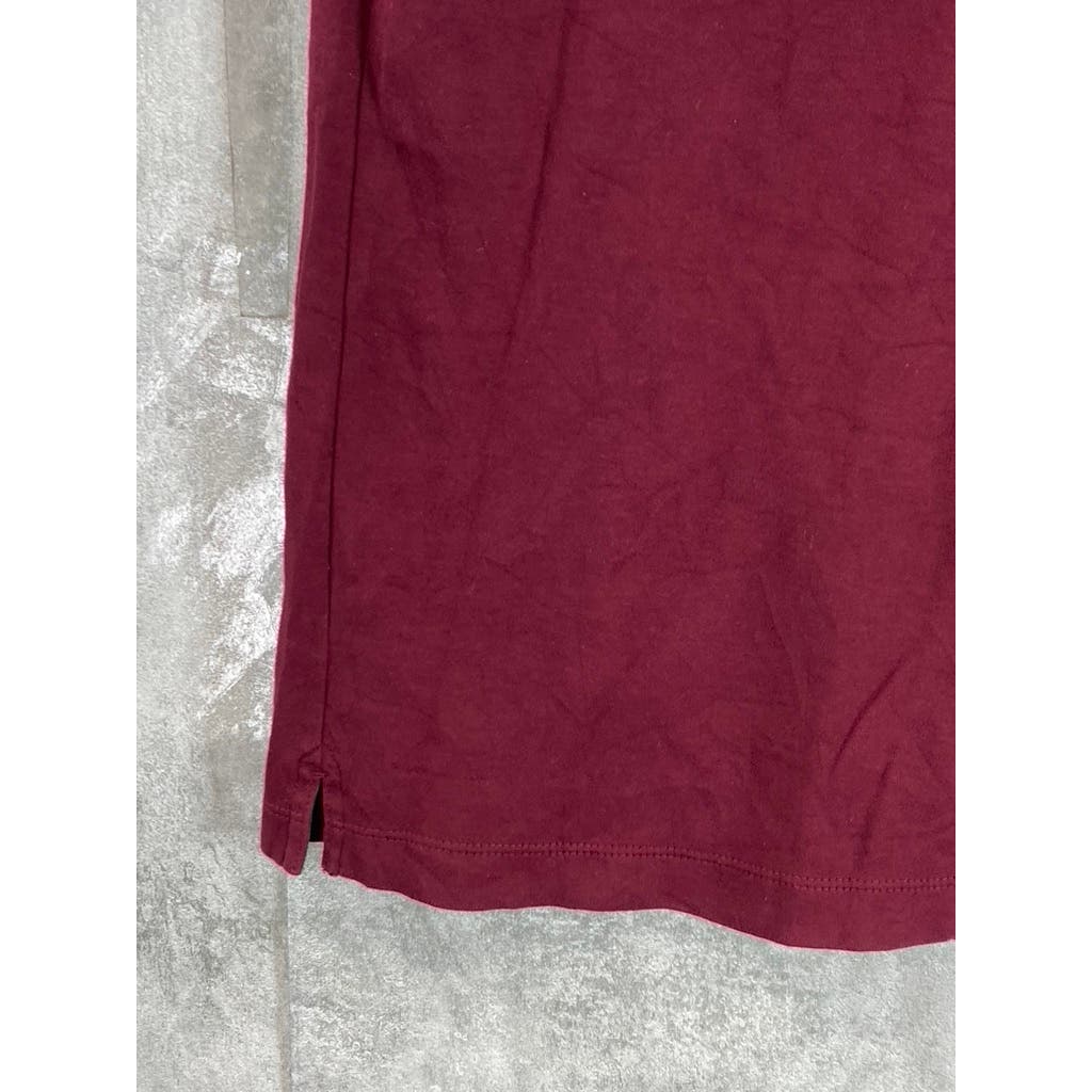 BANANA REPUBLIC Men's Tall California Burgundy Slim-Fit Dress Polo SZ M/T