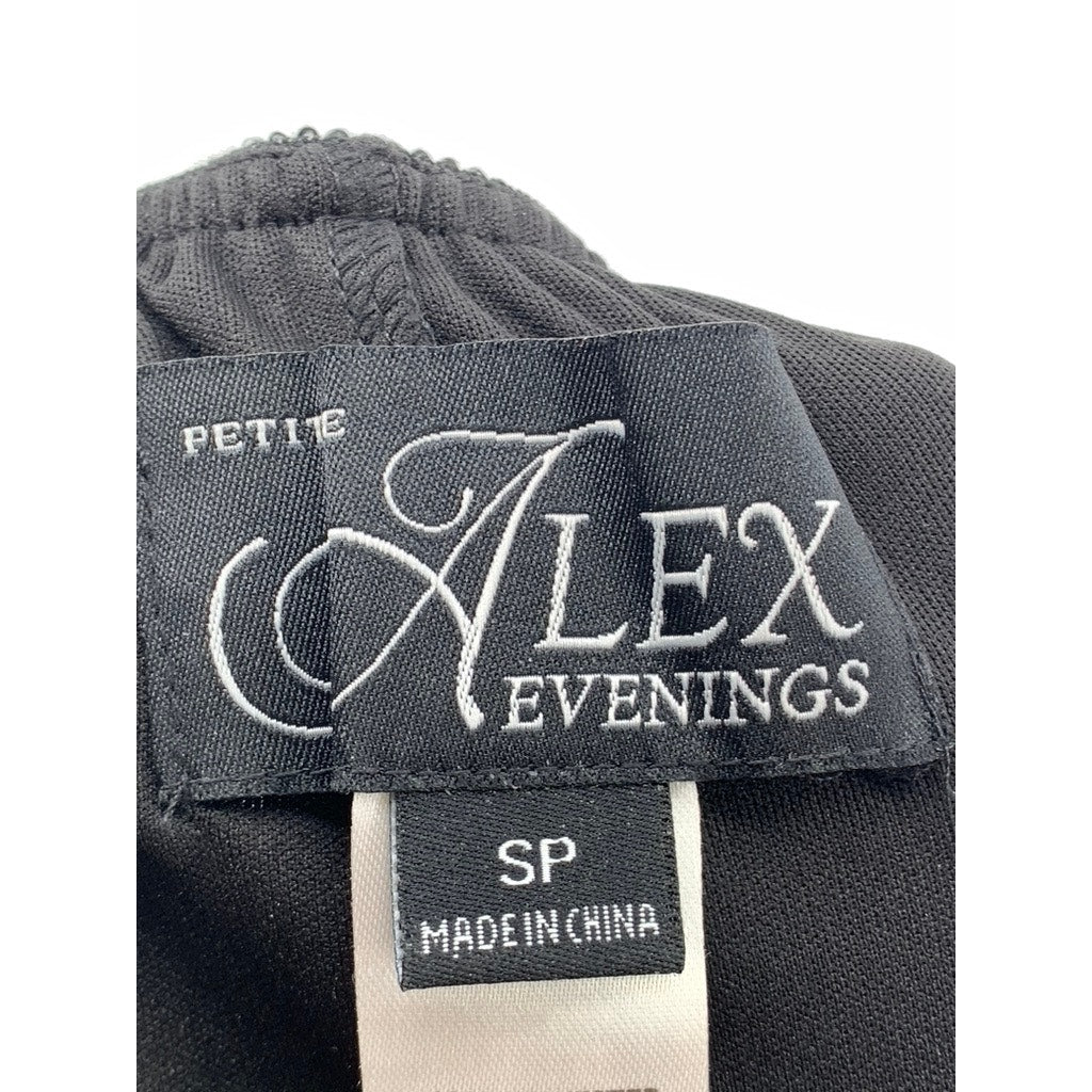 ALEX EVENINGS Women’s Petite Black Maxi A-Line Skirt SZ SP