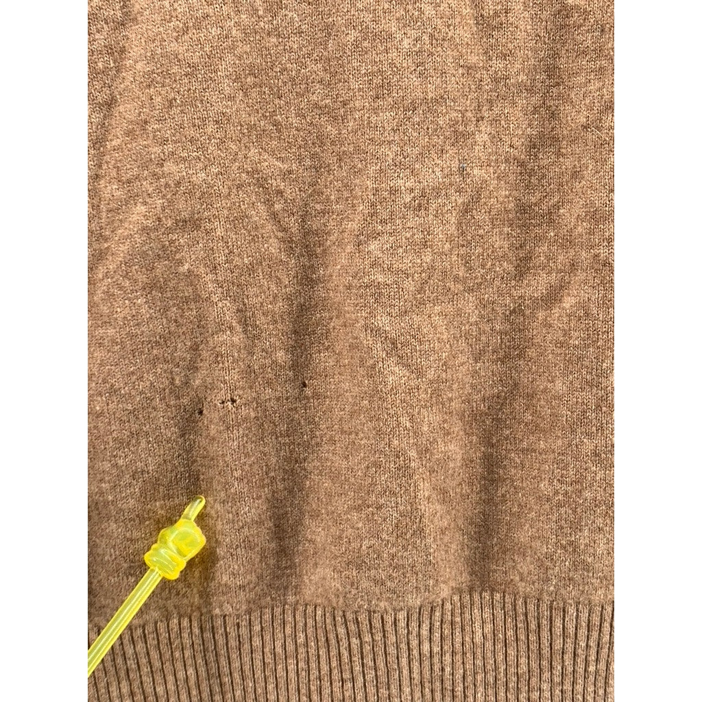 UNIQLO Women's Brown Cashmere Soft Knit Crewneck Pullover Sweater SZ S