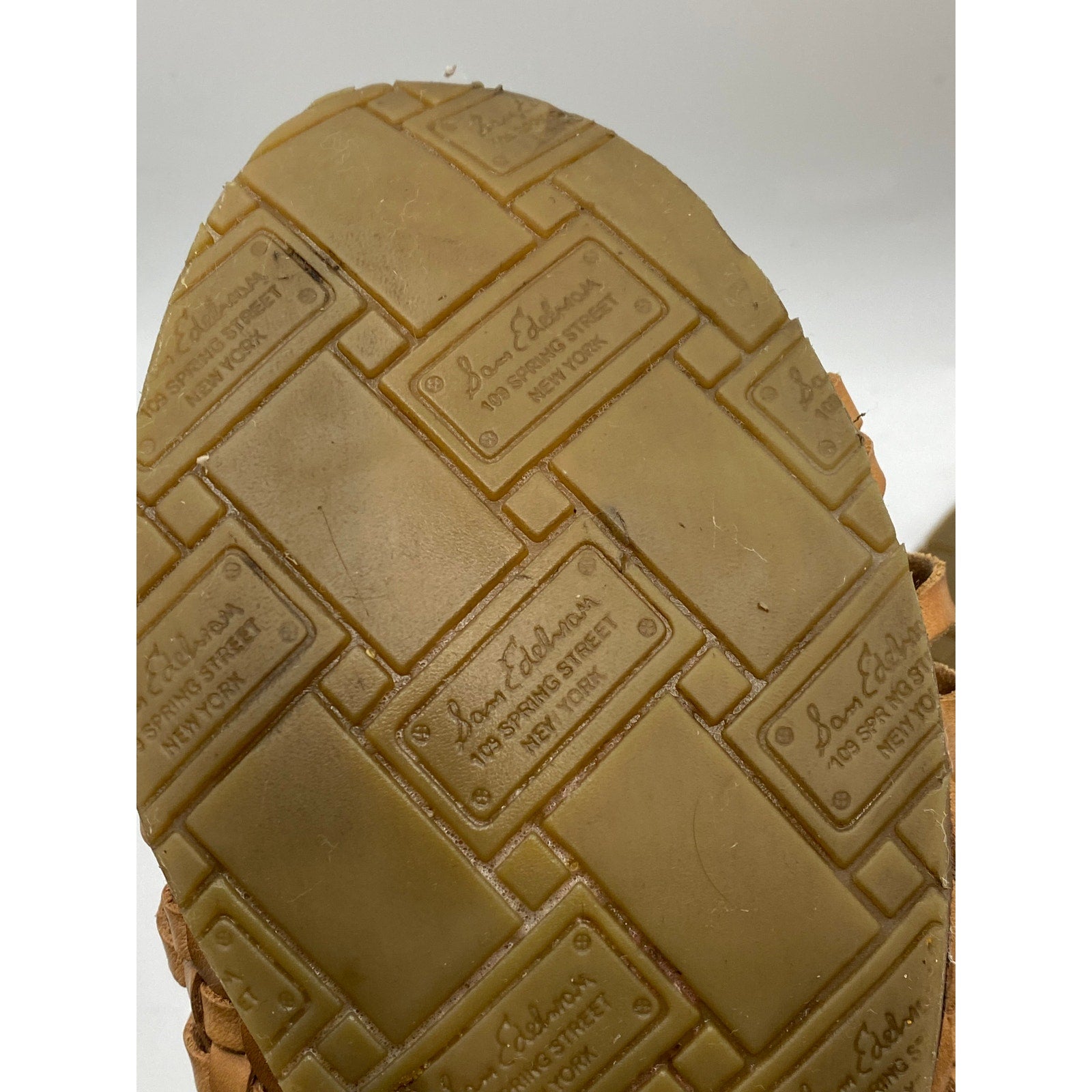 SAM EDELMAN Women's Brown Leather Avianna Lace-Up Huarche Flats SZ 8.5